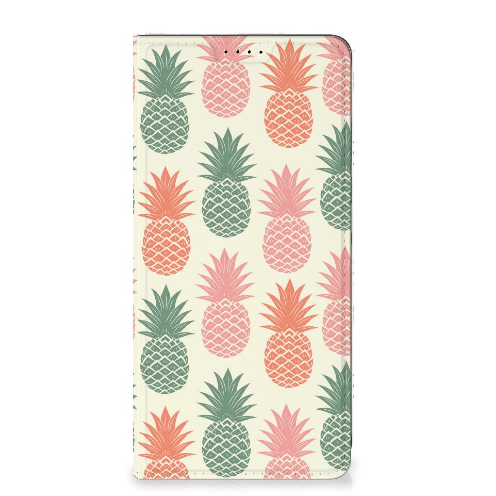 Samsung Galaxy A35 Flip Style Cover Ananas design ananas voorkant
