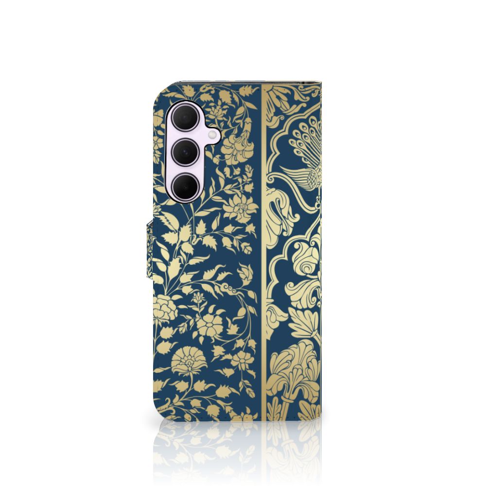 Samsung Galaxy A35 Hoesje Beige Flowers design beige bloemen aanzicht