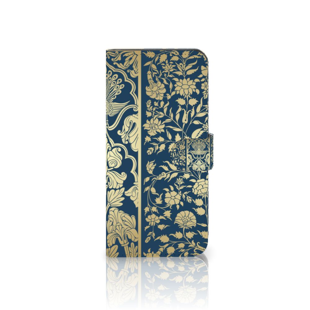 Samsung Galaxy A35 Hoesje Beige Flowers hoesje design beige bloemen voorkant