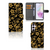 Samsung Galaxy A35 Hoesje Gouden Bloemen telefoonhoesje Gouden Bloemen design voorkant achterkant