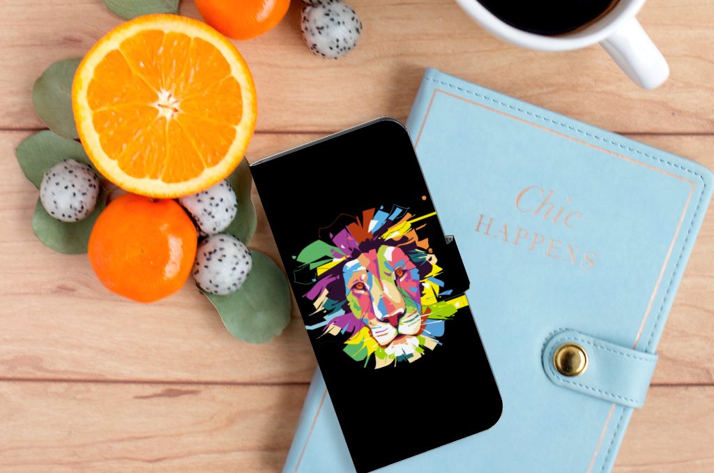 Samsung Galaxy A35 Leuk Hoesje Lion Color design bovenaanzicht
