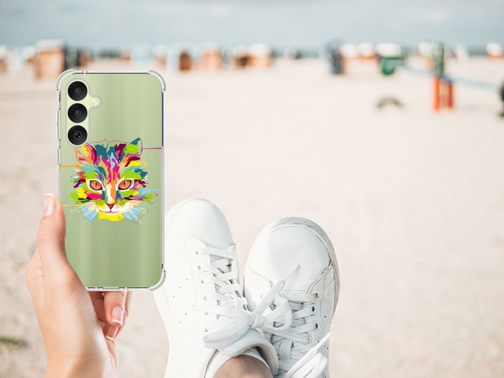 Samsung Galaxy A35 Stevig Bumper Hoesje Cat Color B2C Telecom