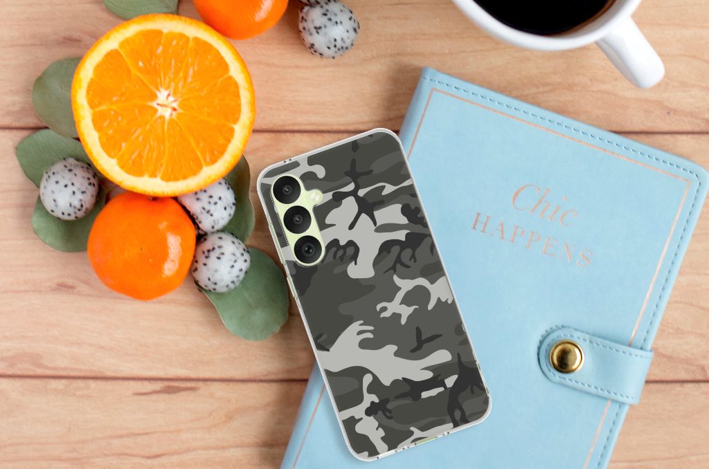 Samsung Galaxy A35 TPU bumper Army Light camouflage design achterzijde