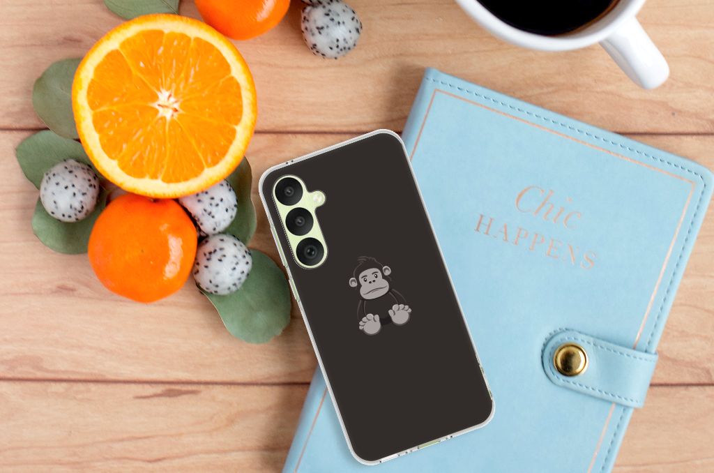 Samsung Galaxy A35 Telefoonhoesje met Naam Gorilla telefoonhoesje gorilla design bovenaanzicht