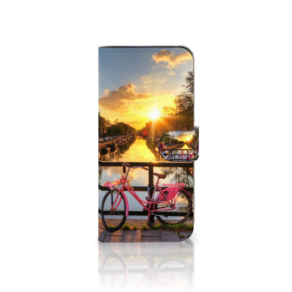 Samsung Galaxy A36 Flip Cover Amsterdamse Grachten ontwerp fiets aanzicht