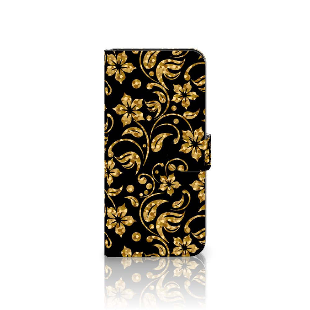 Samsung Galaxy A36 Hoesje Gouden Bloemen design gouden bloemen aanzicht