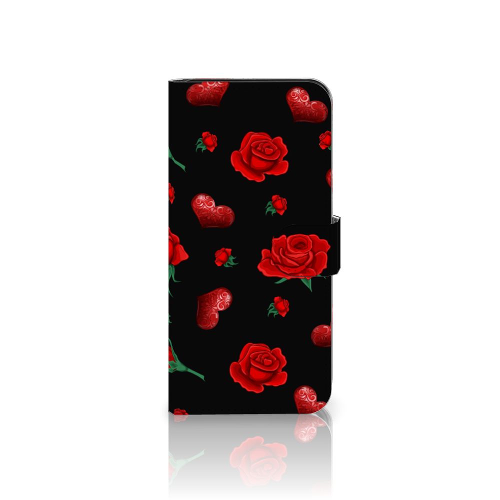 Samsung Galaxy A36 Leuk Hoesje Valentine bookcase hoesje rozen hartjes