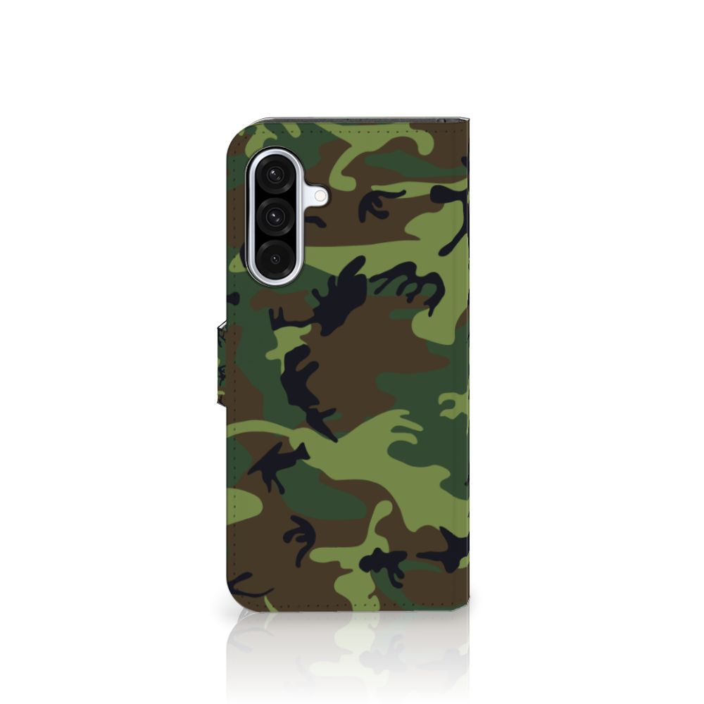 Samsung Galaxy A36 Telefoon Hoesje Army Dark telefoonhoesje camouflage design zijaanzicht