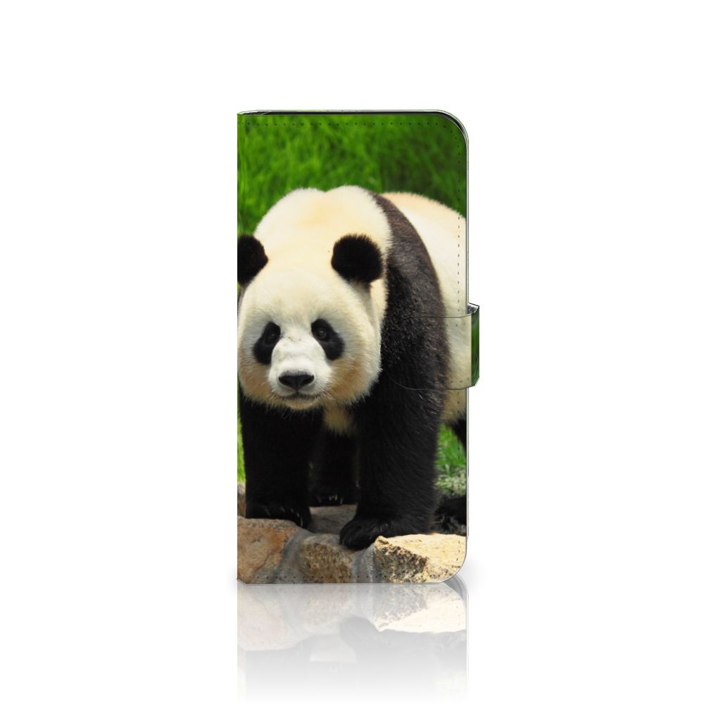 Samsung Galaxy A36 Telefoonhoesje met Pasjes Panda telefoonhoesje panda design voorkant