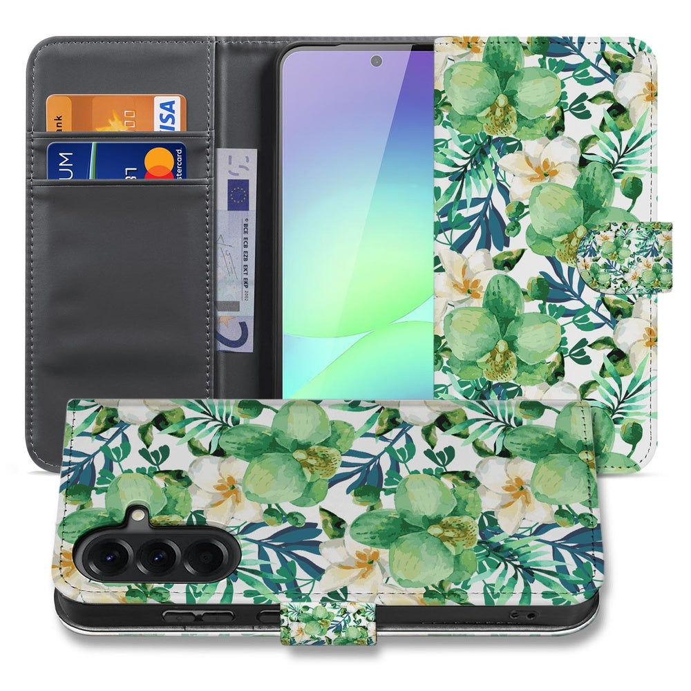 Samsung Galaxy A37 Book Case Orchidee Groen