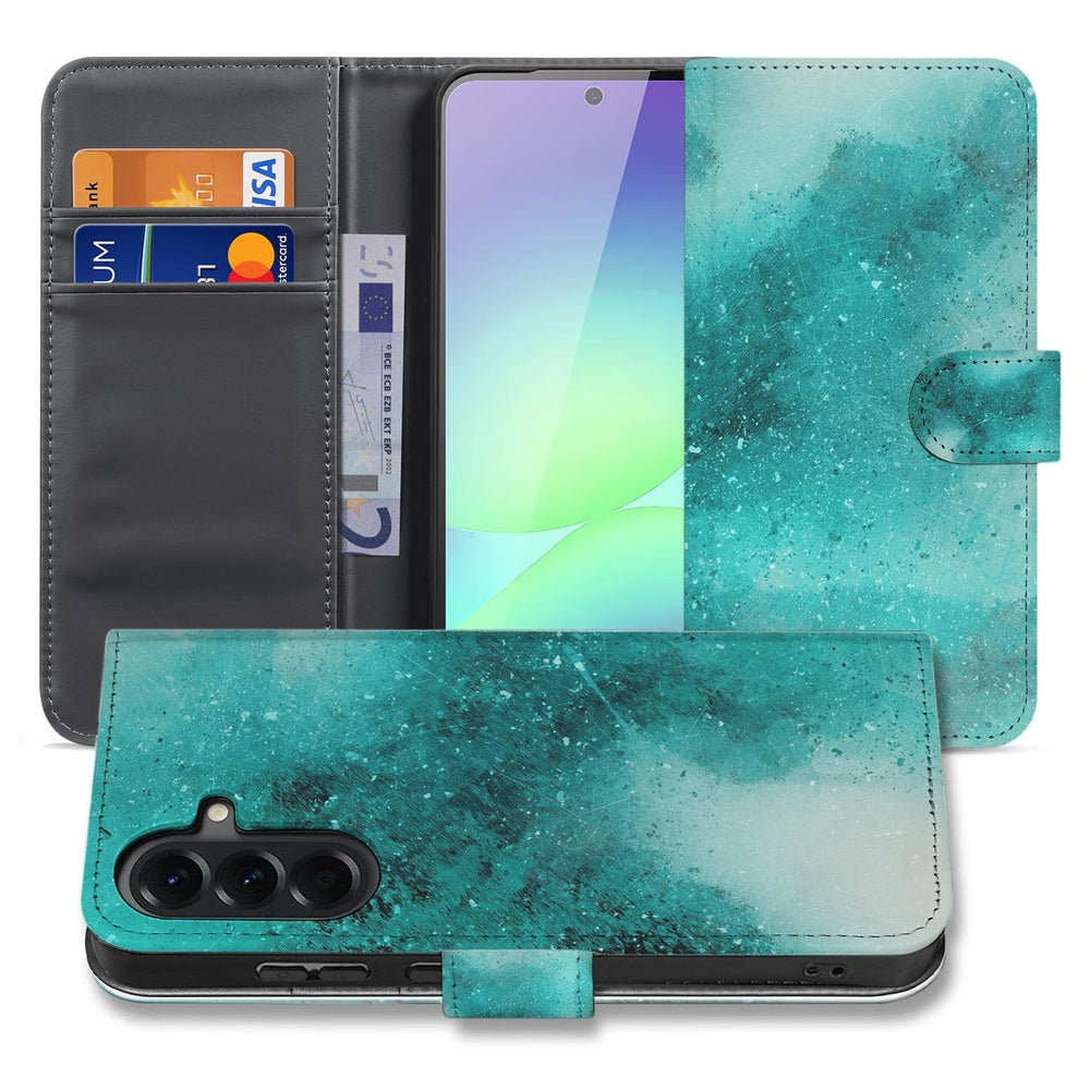 Samsung Galaxy A37 Book Case Painting Blue