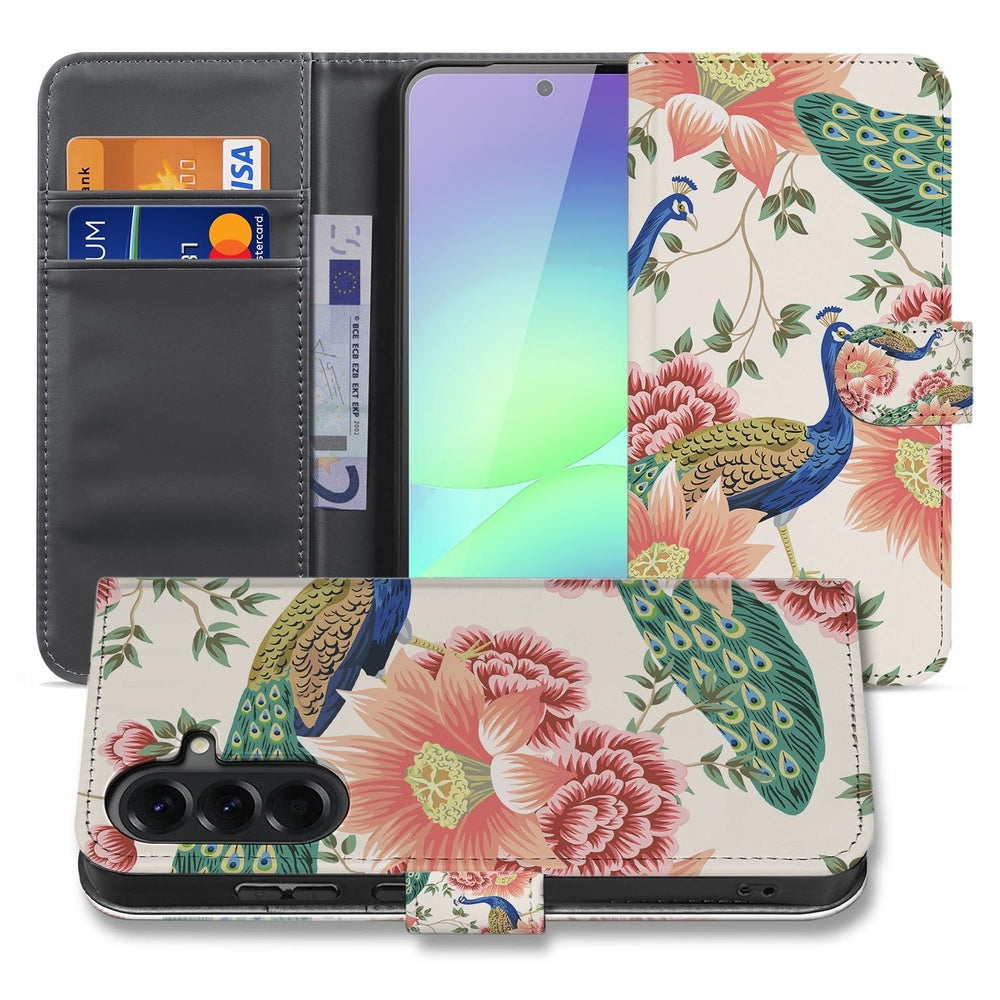 Samsung Galaxy A37 Portemonnee Hoesje Pink Peacock
