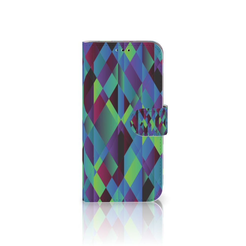 Samsung Galaxy A40 Book Case Abstract Green Blue