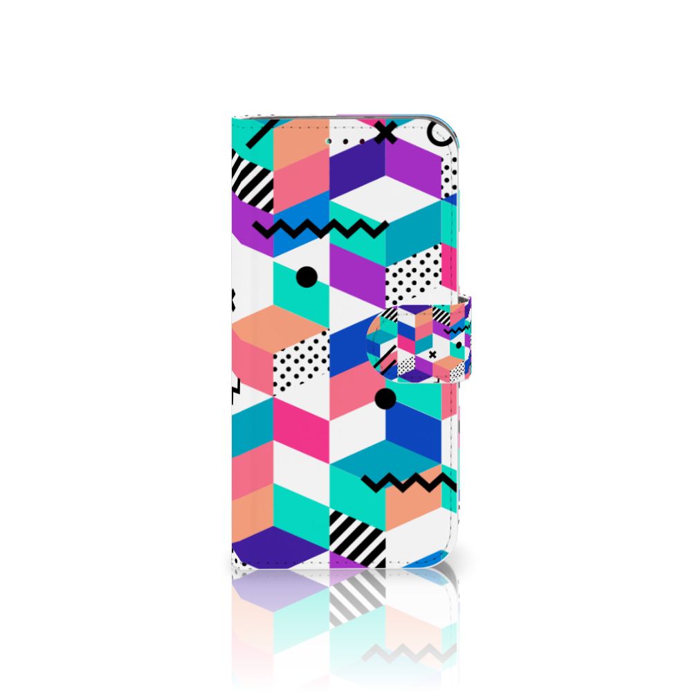 Samsung Galaxy A40 Book Case Blokken Kleurrijk