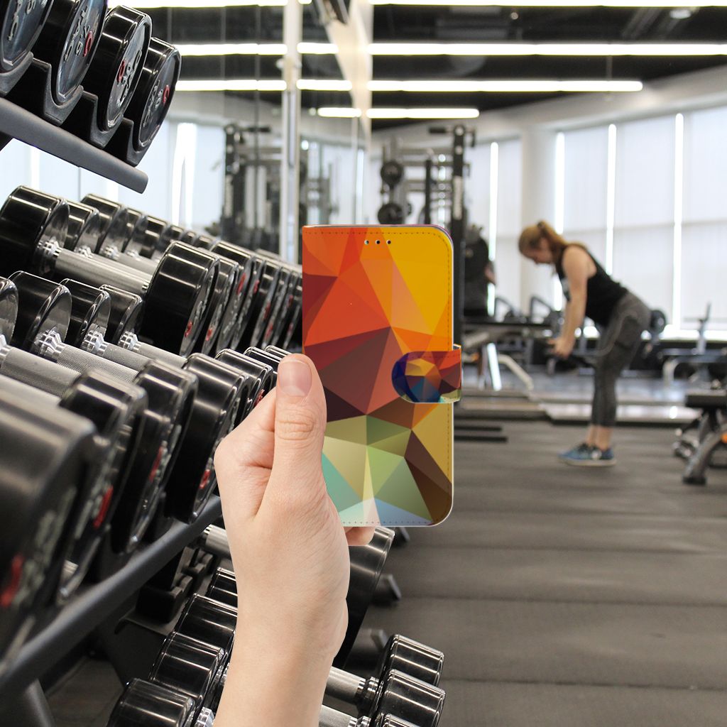 Samsung Galaxy A40 Book Case Polygon Color
