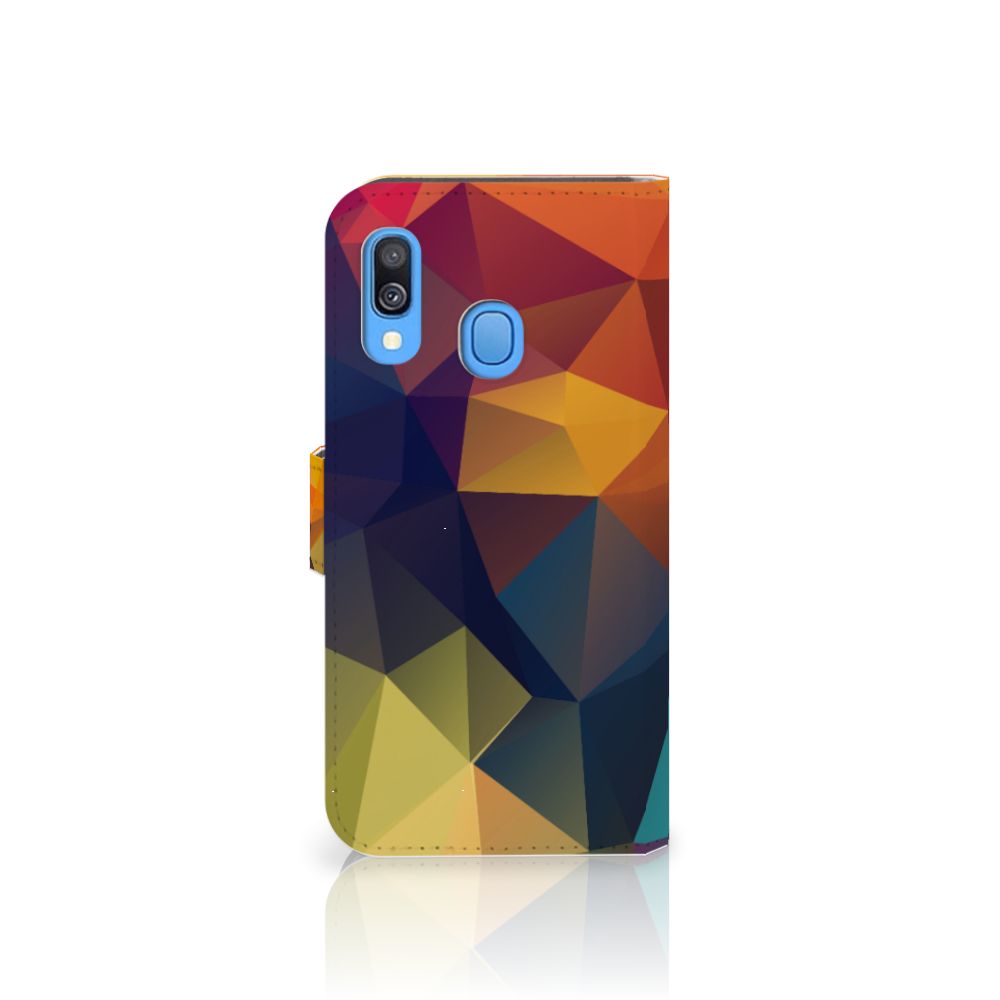 Samsung Galaxy A40 Book Case Polygon Color