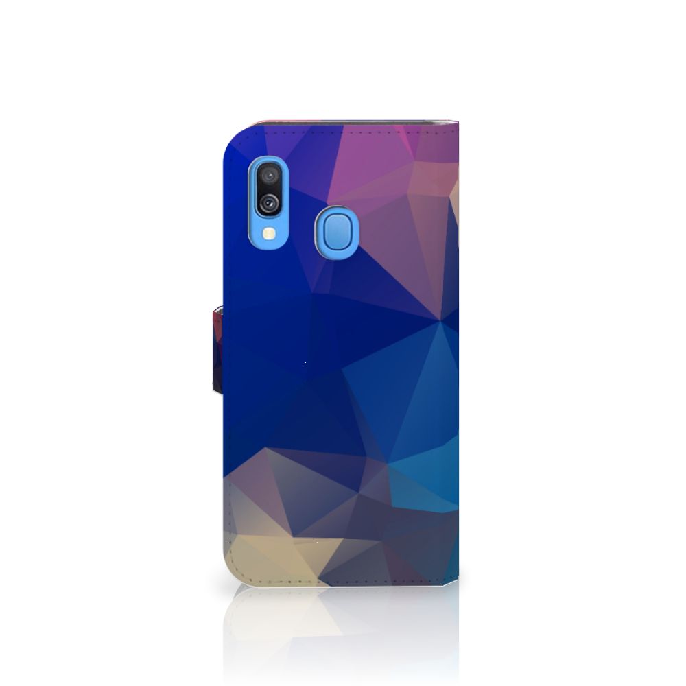 Samsung Galaxy A40 Book Case Polygon Dark