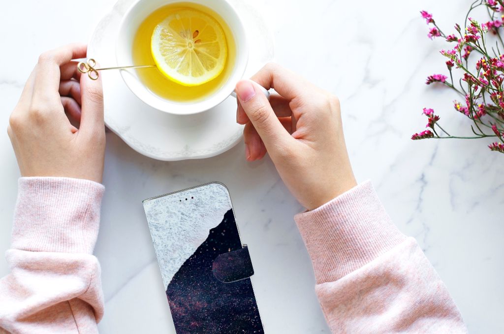 Samsung Galaxy A40 Book Case Sea in Space