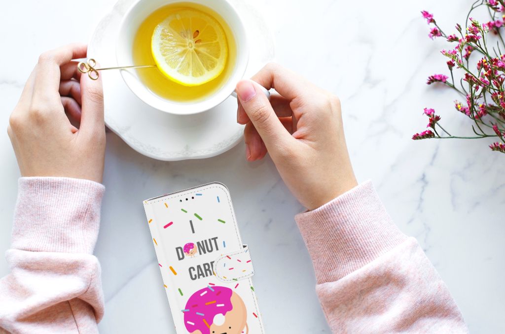 Samsung Galaxy A40 Book Cover Donut Roze