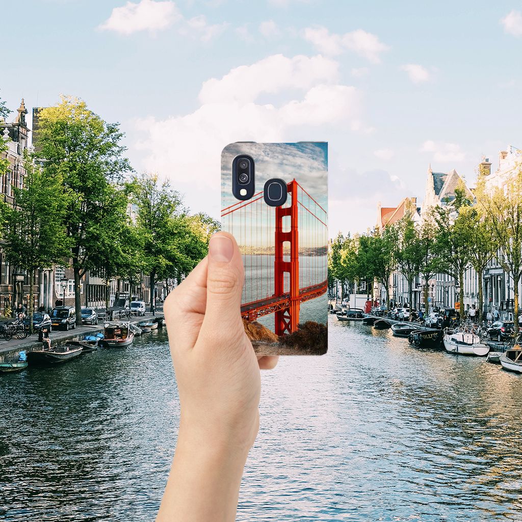 Samsung Galaxy A40 Book Cover Golden Gate Bridge