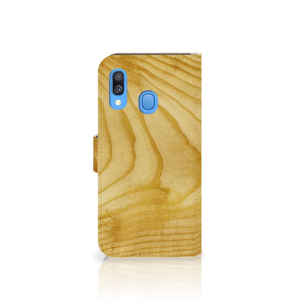 Samsung Galaxy A40 Book Style Case Licht Hout