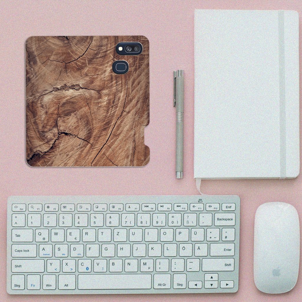 Samsung Galaxy A40 Book Wallet Case Tree Trunk