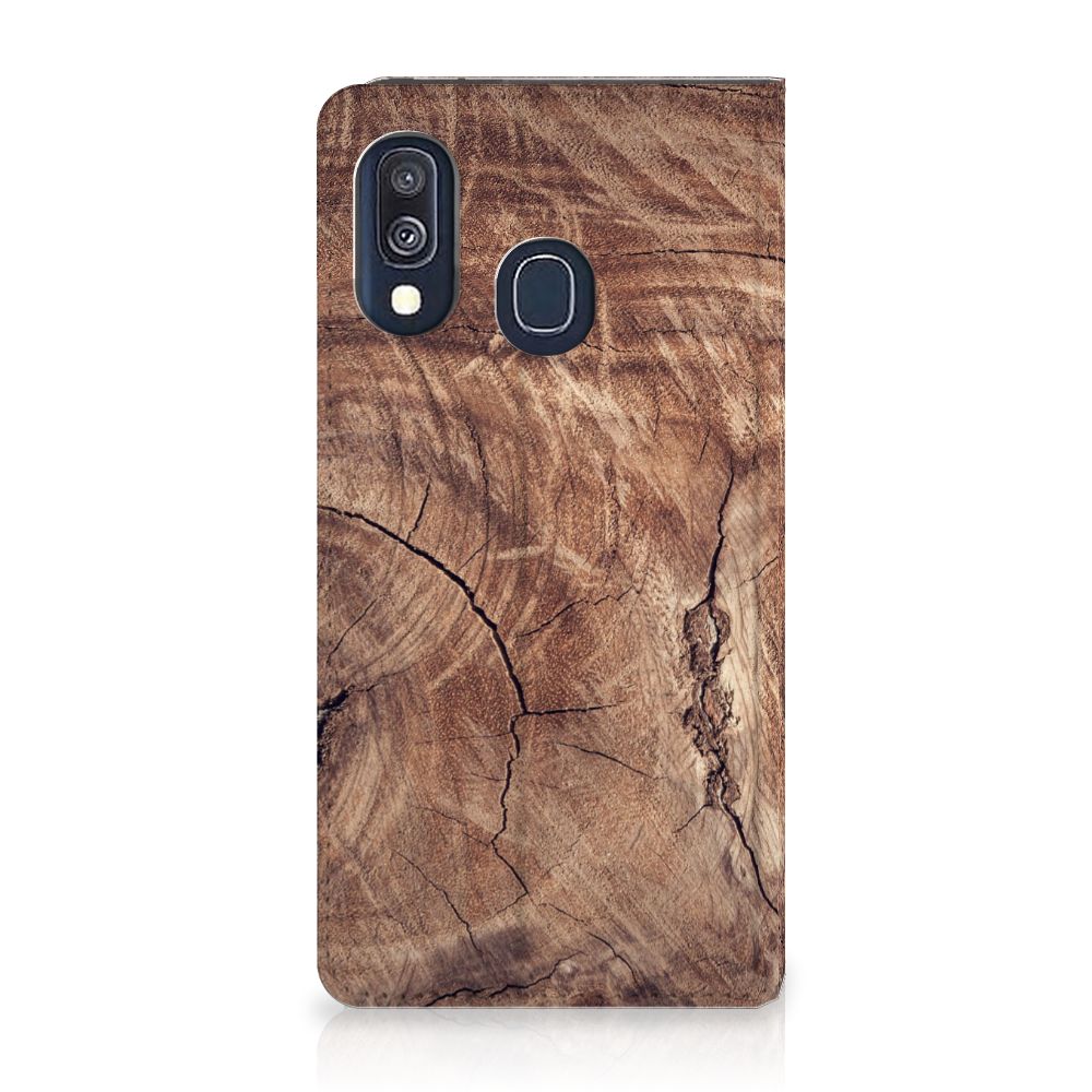 Samsung Galaxy A40 Book Wallet Case Tree Trunk