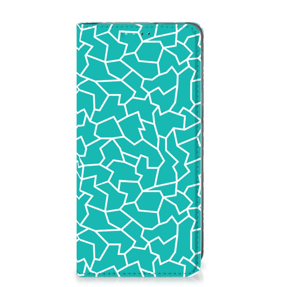 Samsung Galaxy A40 Bookcase Cracks Blue