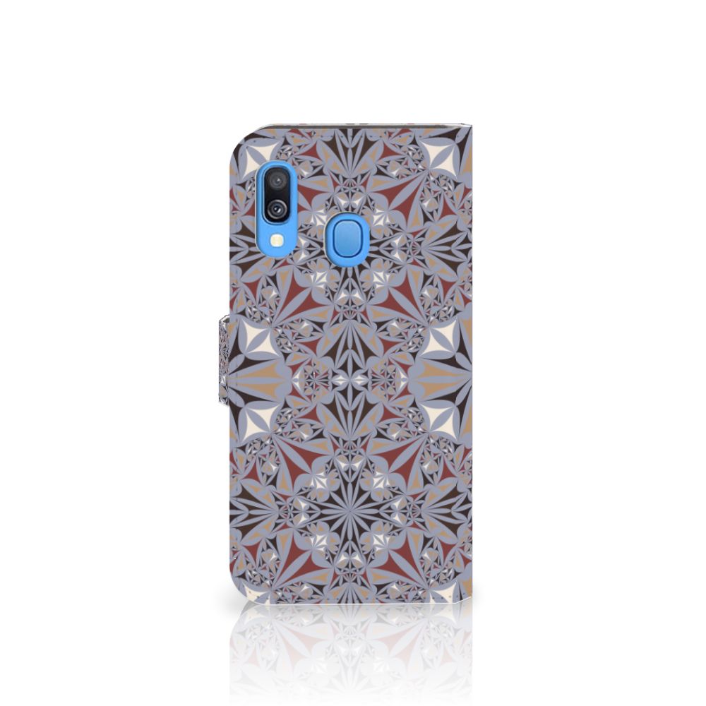 Samsung Galaxy A40 Bookcase Flower Tiles