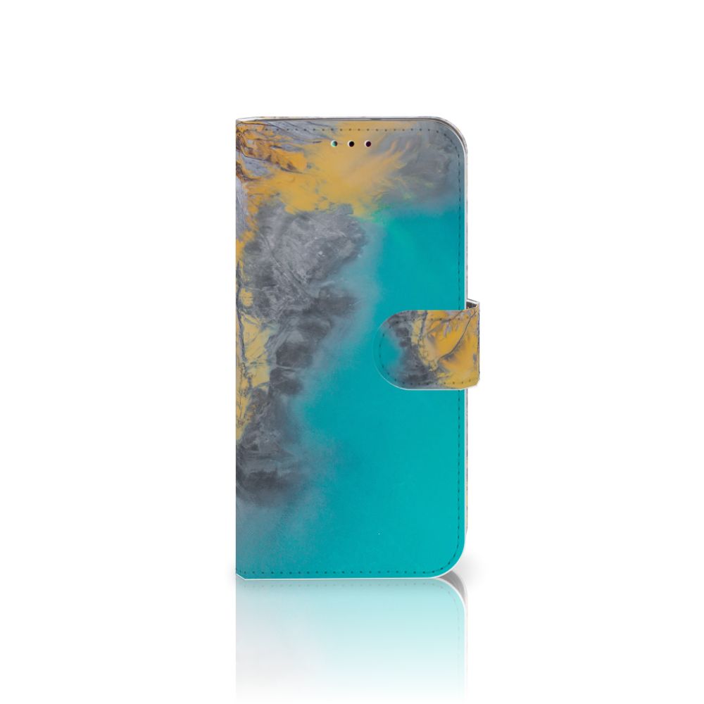 Samsung Galaxy A40 Bookcase Marble Blue Gold