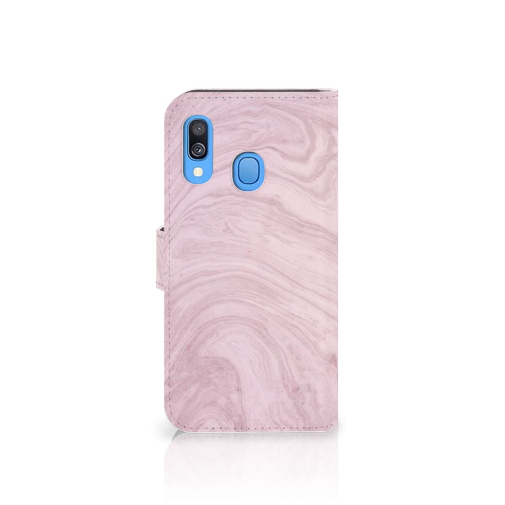 Samsung Galaxy A40 Bookcase Marble Pink - Origineel Cadeau Vriendin