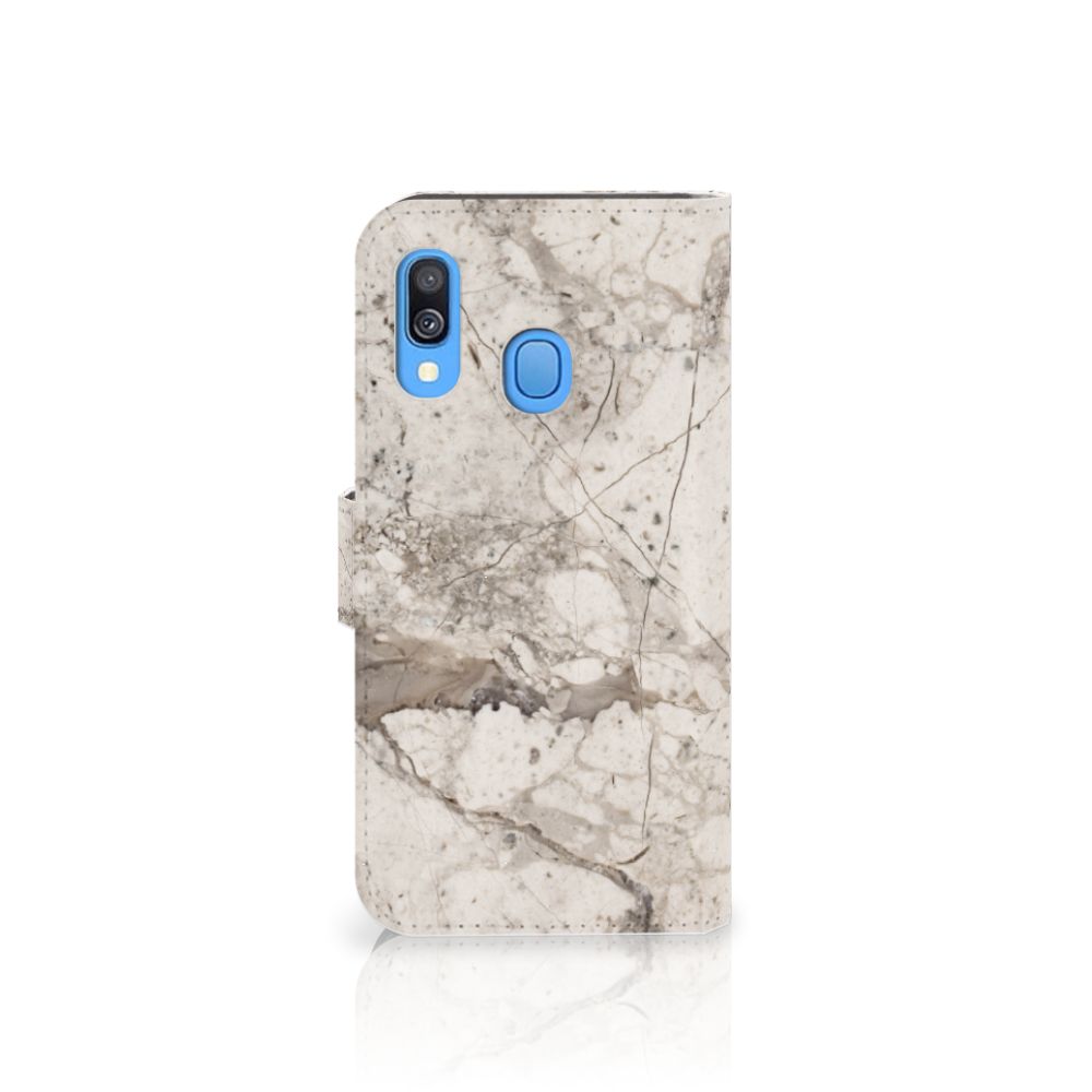 Samsung Galaxy A40 Bookcase Marmer Beige