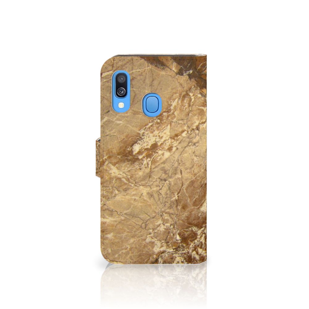 Samsung Galaxy A40 Bookcase Marmer Creme