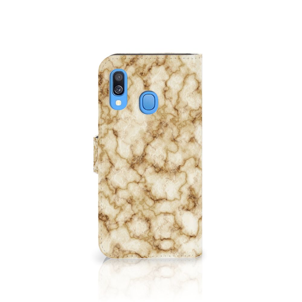 Samsung Galaxy A40 Bookcase Marmer Goud