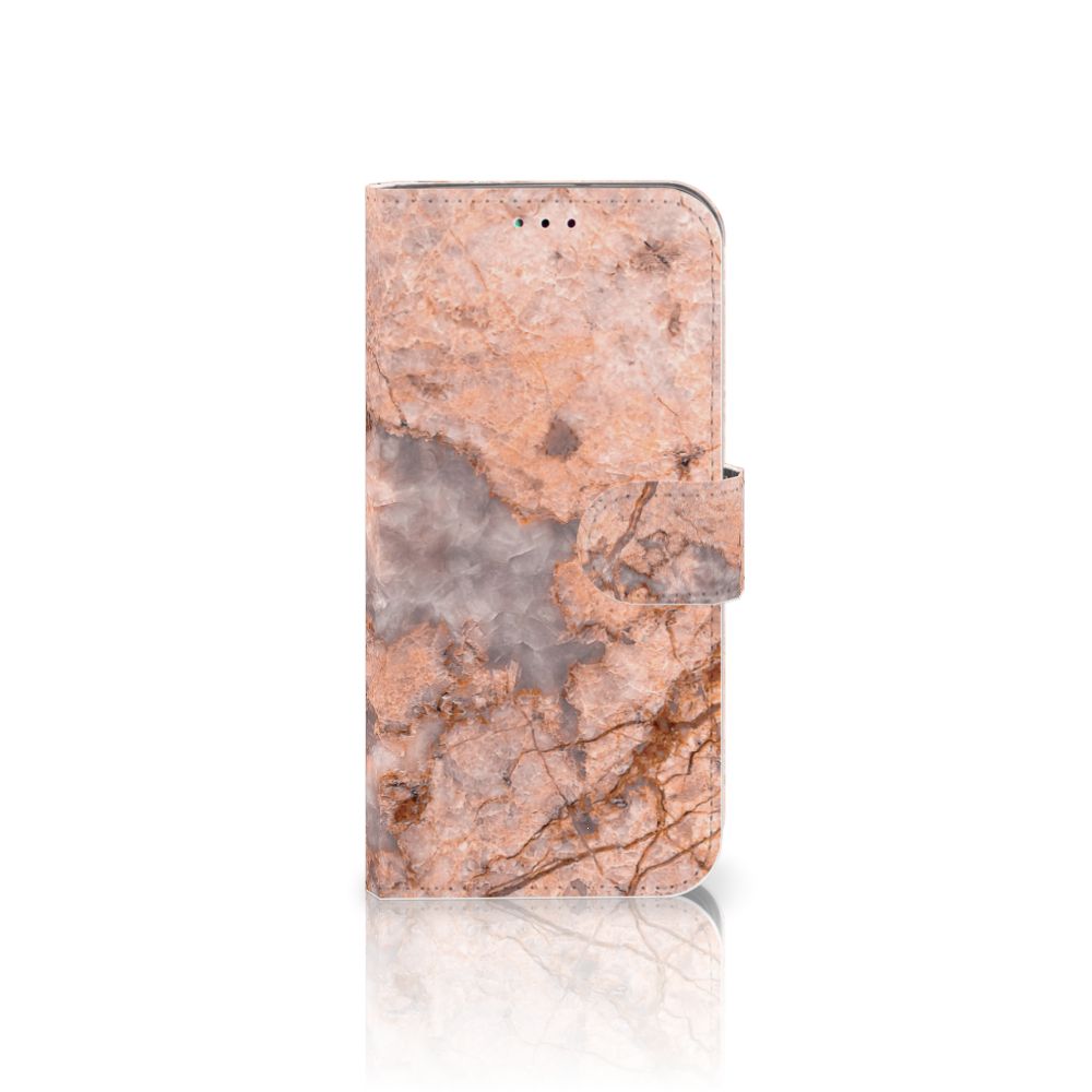 Samsung Galaxy A40 Bookcase Marmer Oranje