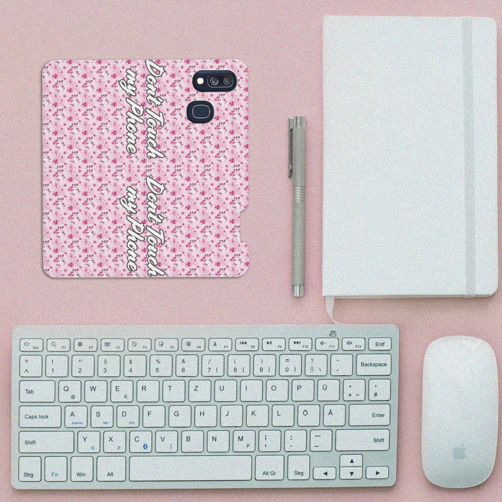 Samsung Galaxy A40 Design Case Flowers Pink DTMP
