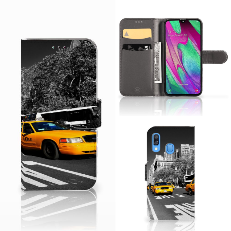 Samsung Galaxy A40 Flip Cover New York Taxi