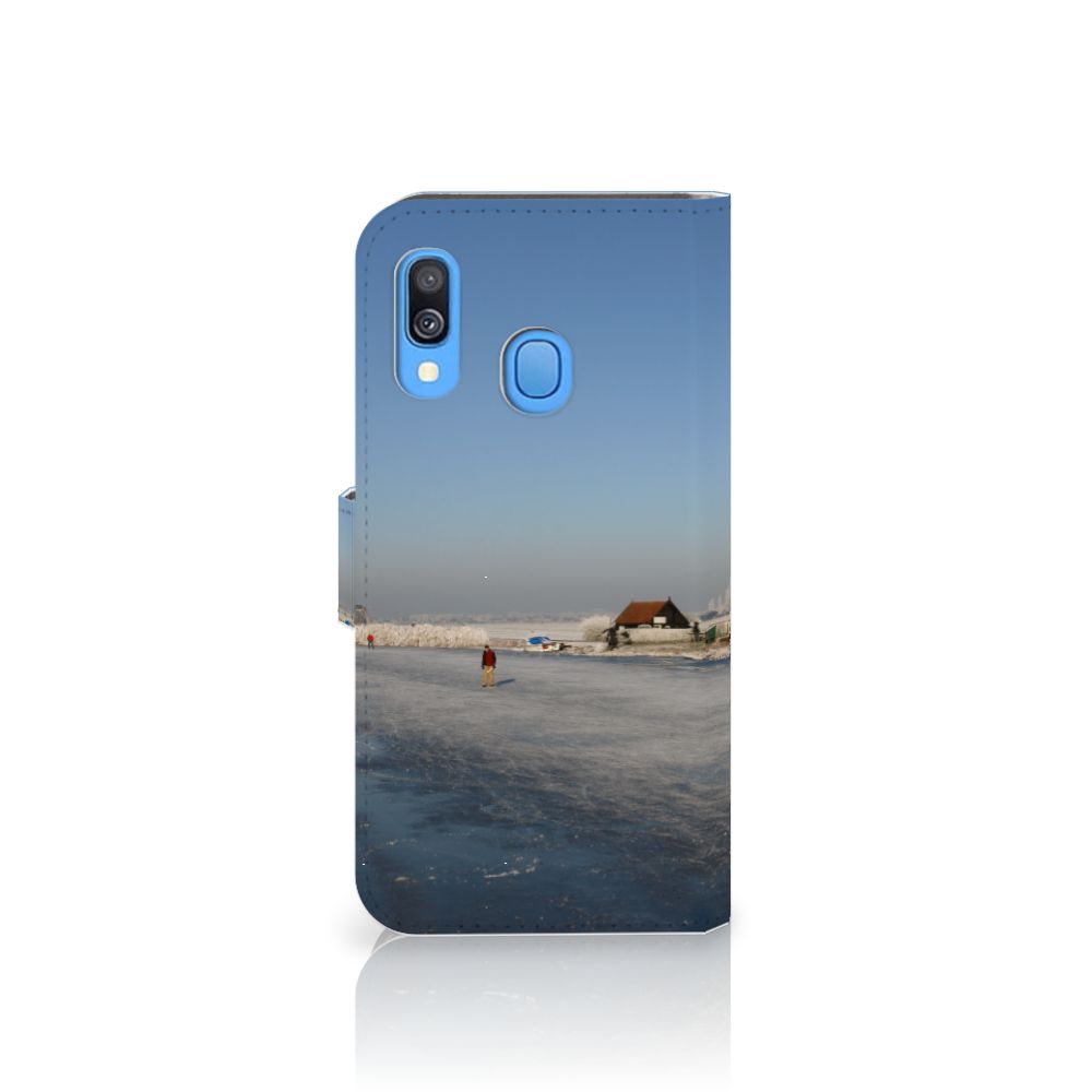 Samsung Galaxy A40 Flip Cover Schaatsers