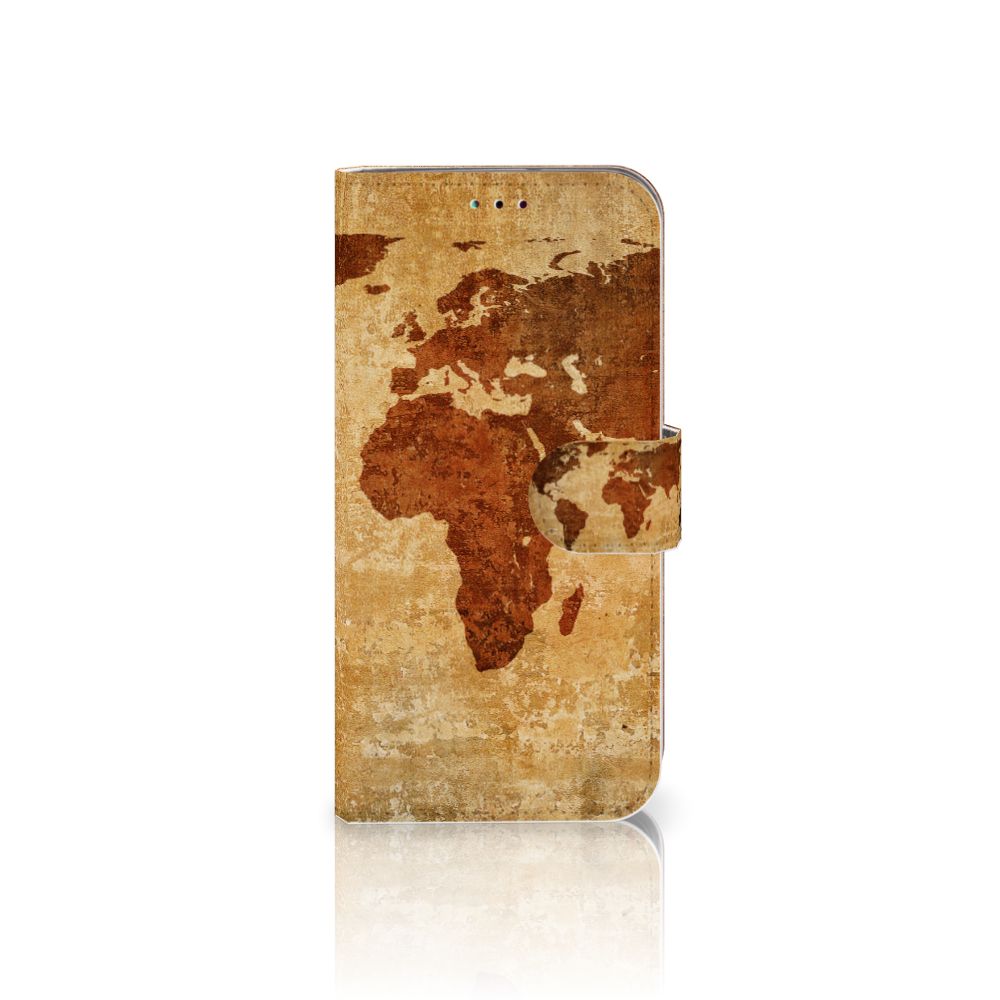 Samsung Galaxy A40 Flip Cover Wereldkaart