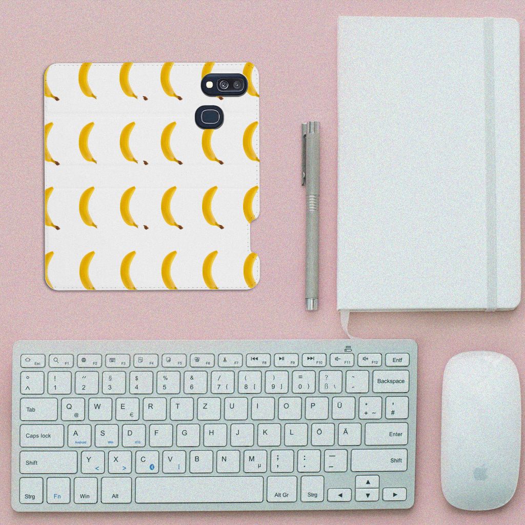Samsung Galaxy A40 Flip Style Cover Banana