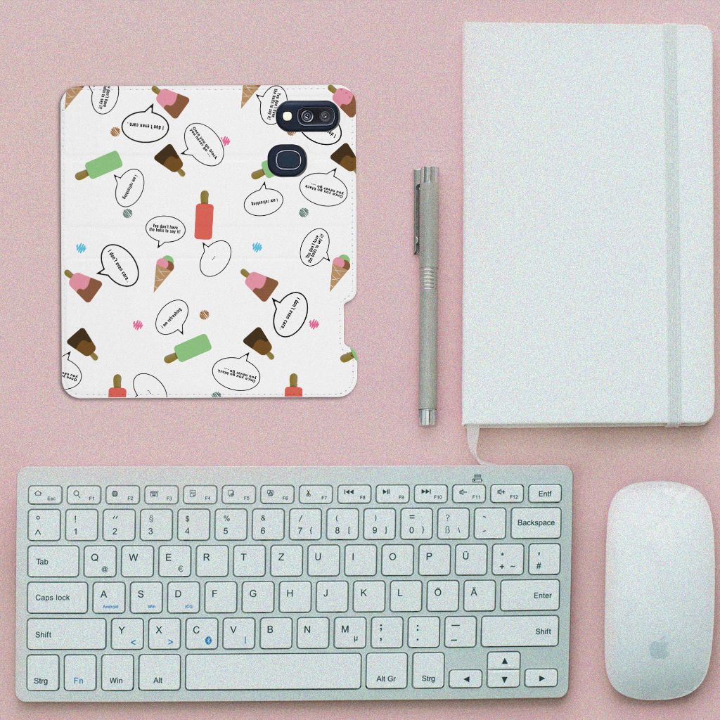 Samsung Galaxy A40 Flip Style Cover IJsjes