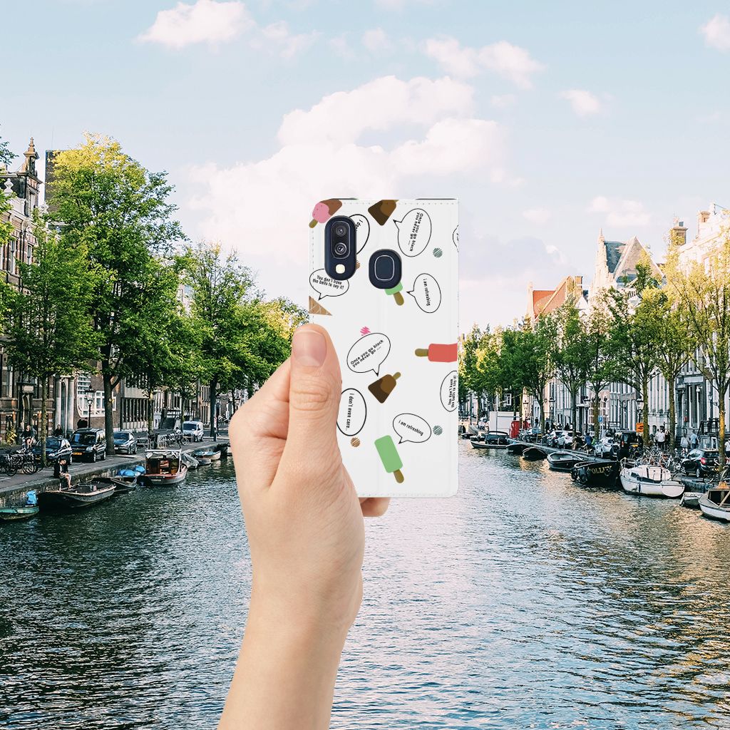 Samsung Galaxy A40 Flip Style Cover IJsjes