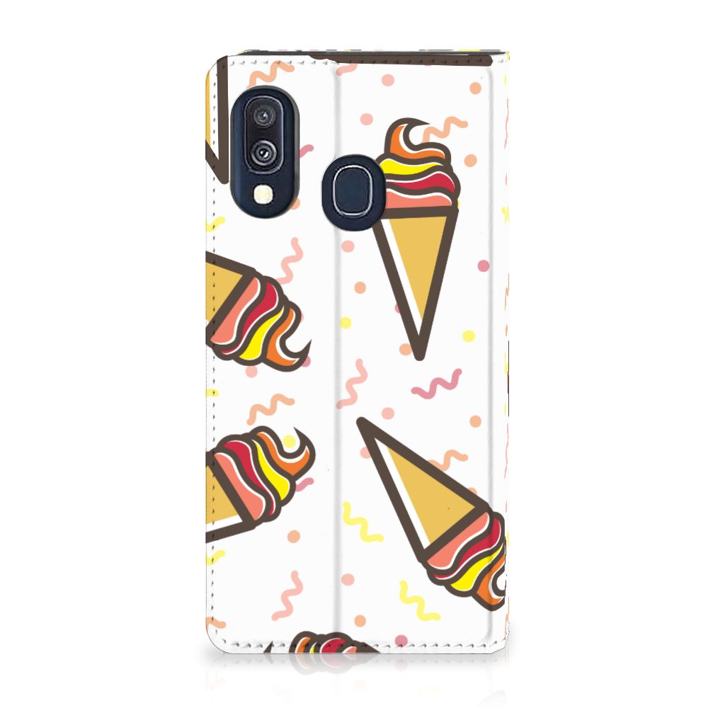 Samsung Galaxy A40 Flip Style Cover Icecream