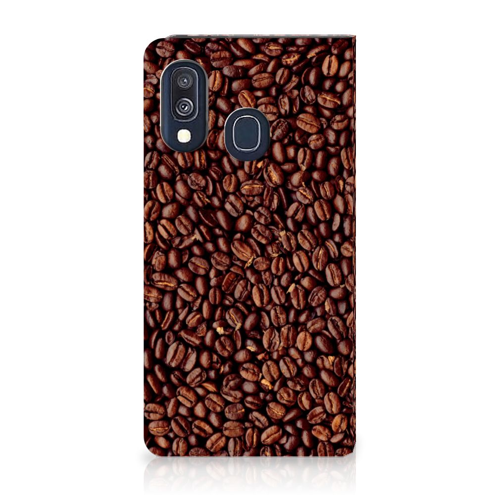 Samsung Galaxy A40 Flip Style Cover Koffiebonen