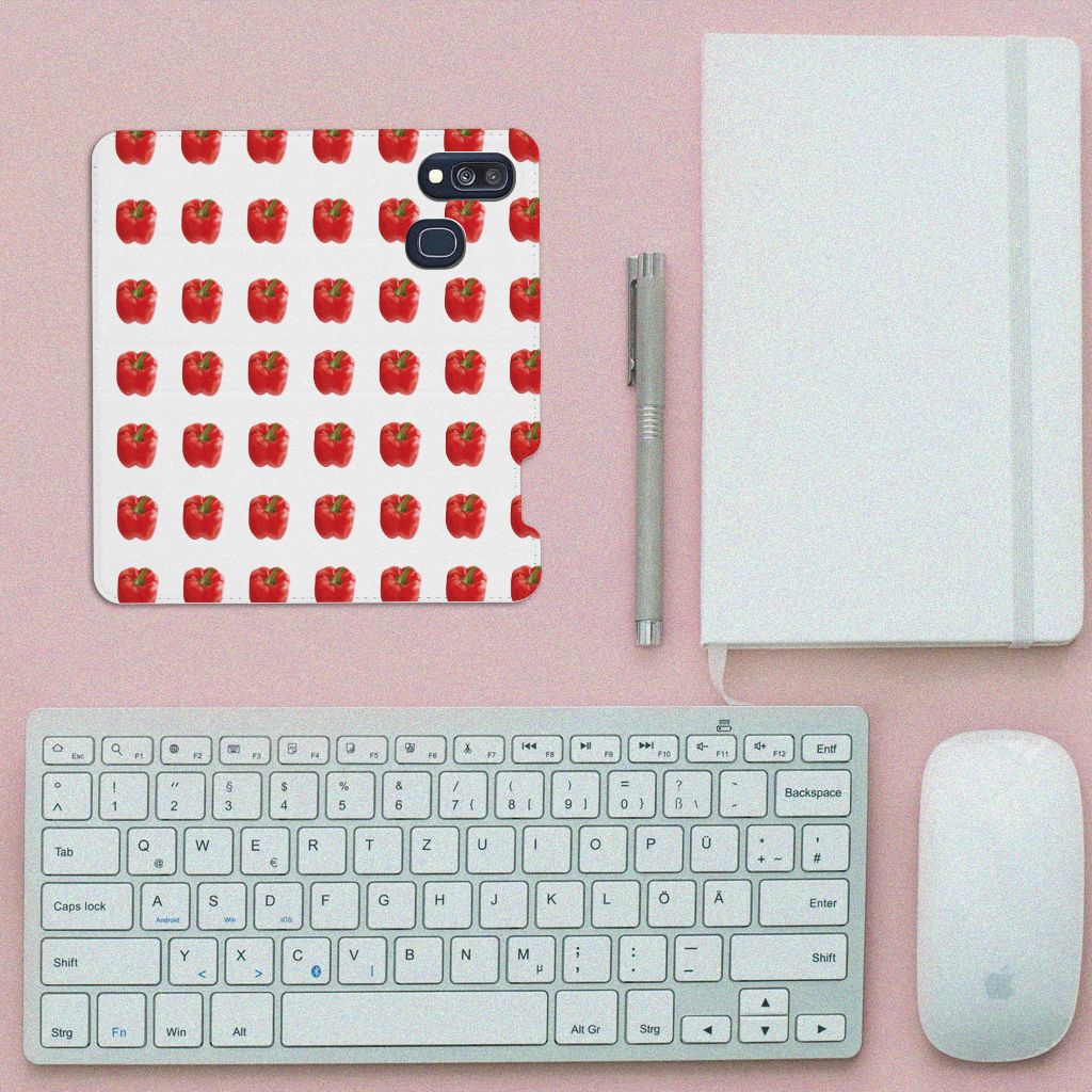 Samsung Galaxy A40 Flip Style Cover Paprika Red