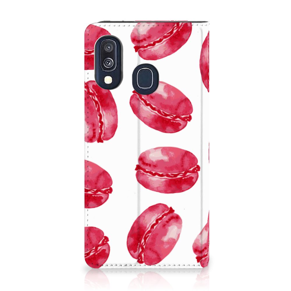 Samsung Galaxy A40 Flip Style Cover Pink Macarons
