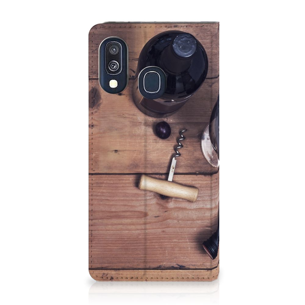 Samsung Galaxy A40 Flip Style Cover Wijn