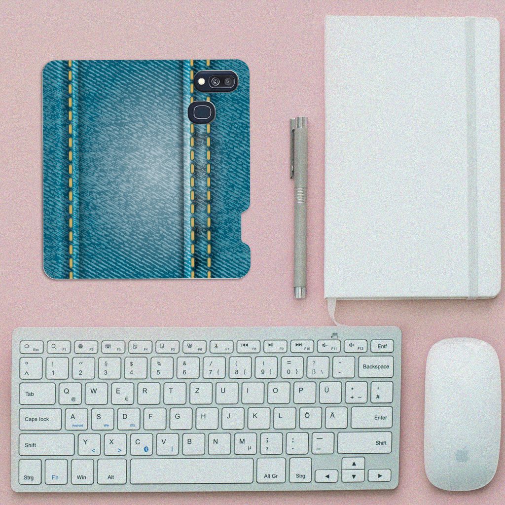 Samsung Galaxy A40 Hippe Standcase Jeans