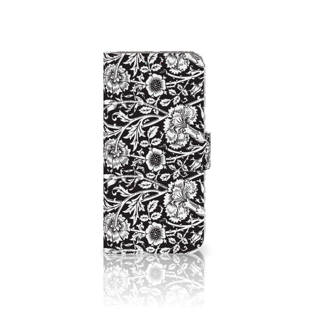 Samsung Galaxy A40 Hoesje Black Flowers