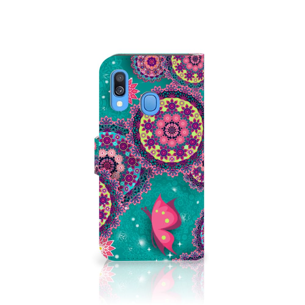Samsung Galaxy A40 Hoesje Cirkels en Vlinders